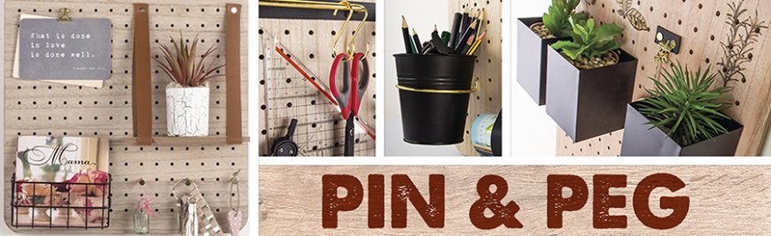 Pin & Peg – Material für Wandorganizer aus Holz | kunstpark