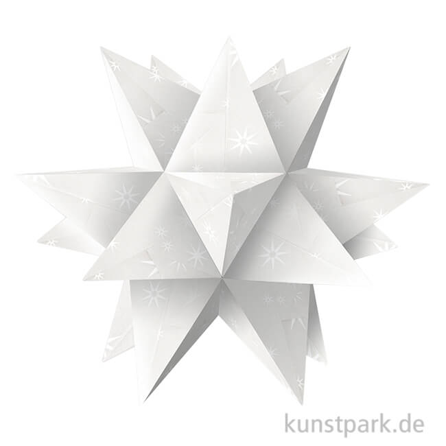 Aurelio-Stern Bastelset - White Line Sterne, 14,8x14,8 cm, 115g