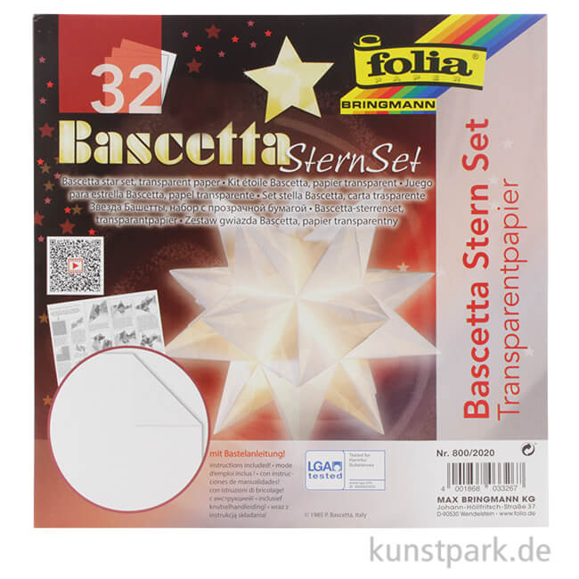 Bascetta-Stern Bastelset, 115g - weiß