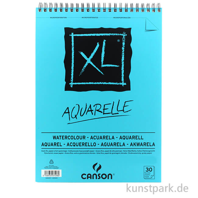 Canson XL AQUARELLE - Aquarellpapier, 30 Blatt, 300g