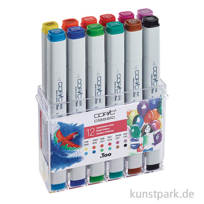 COPIC Marker Set 12er - Leuchtende Farben