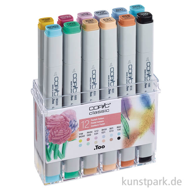 COPIC Marker Set 12er - Pastellfarben
