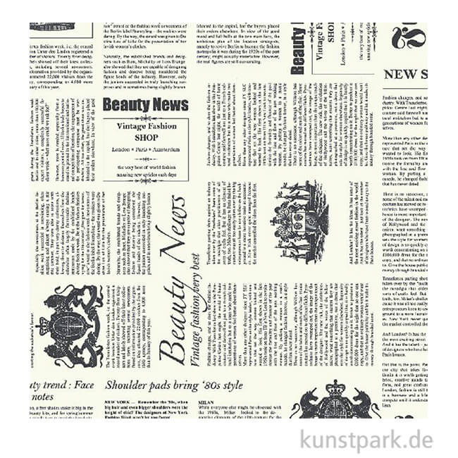 DECOPATCH Papier 770 Zeitung Schwarz-Weiß, 3 Stück