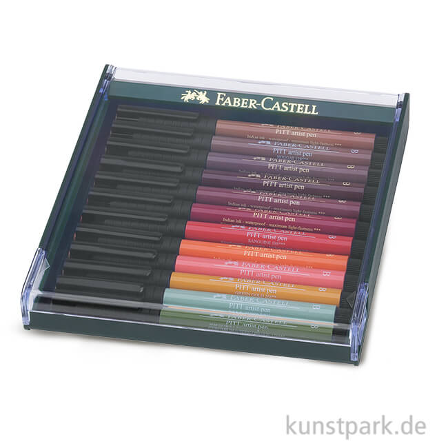 Faber-Castell PITT Artist Pen Brush - 12 Tuschestifte, Erde