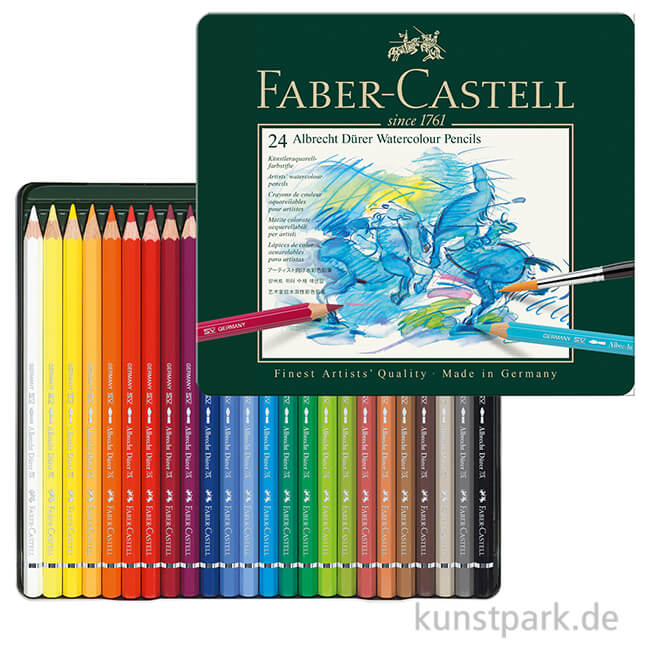 Faber-Castell ALBRECHT DÜRER, 24 Aquarellstifte im Metalletui