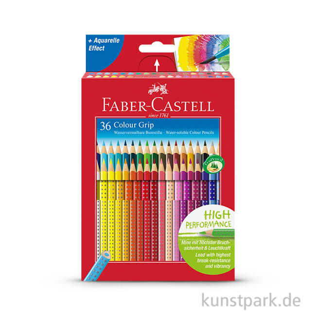 Faber-Castell COLOUR GRIP, 36 Buntstifte im Kartonetui