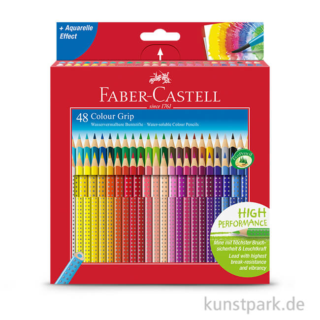 Faber-Castell COLOUR GRIP, 48 Buntstifte im Kartonetui