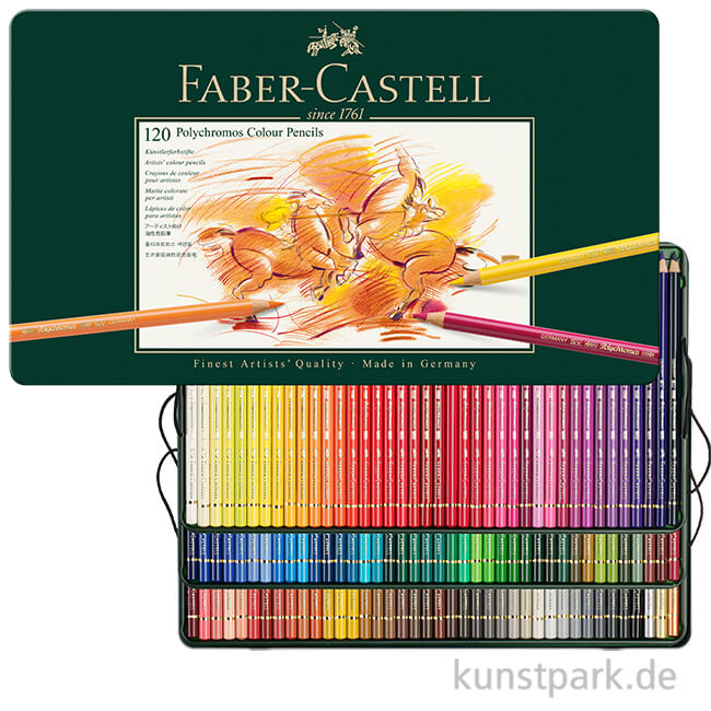 Faber-Castell POLYCHROMOS, 120 Stifte im Metalletui