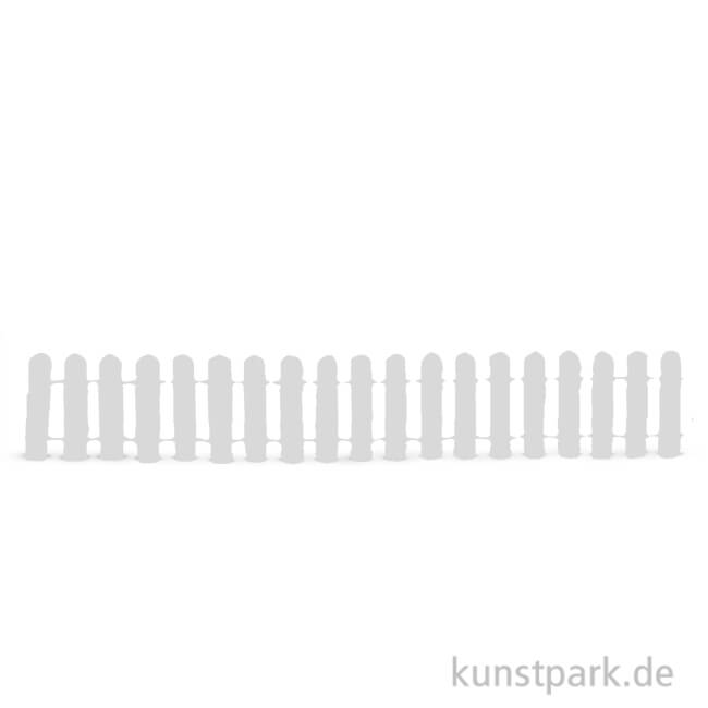 Mini Gartenzaun - Weiß 30 cm Länge, 3 cm Höhe