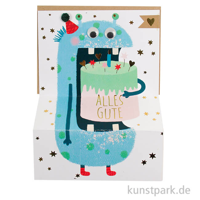Good old friends - Monsterkarte, Alles Gute, Blaues Monster