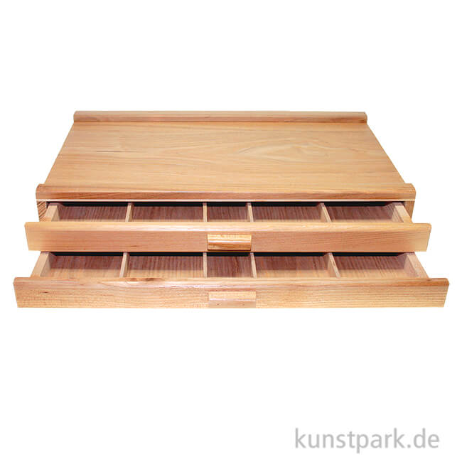 Holzkasten mit 2 Schubladen