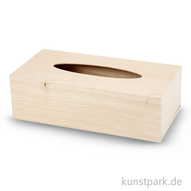 Kosmetiktuch-Box aus Holz, 27x14x8 cm