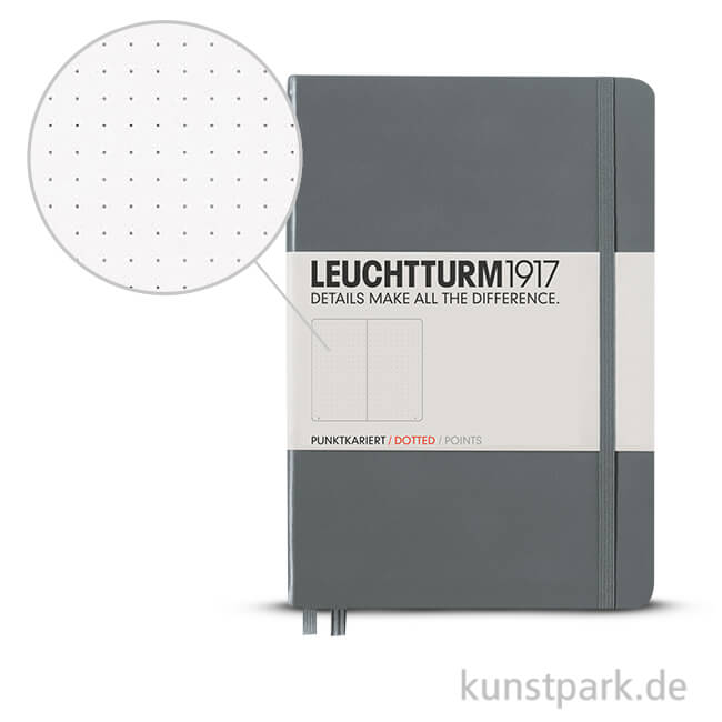 Leuchtturm Notizbuch Hardcover - Anthrazit - Dotted