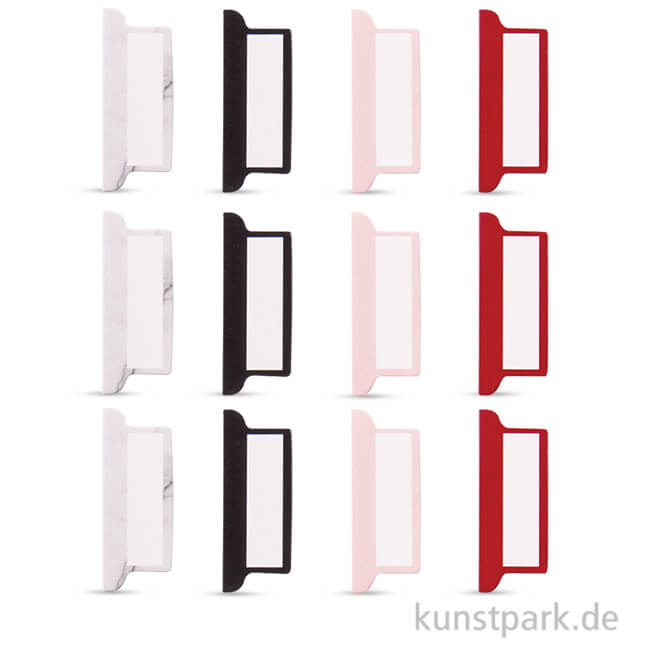 My Planner - Kleberegister 4 Farben Uni, 12 Stück sortiert