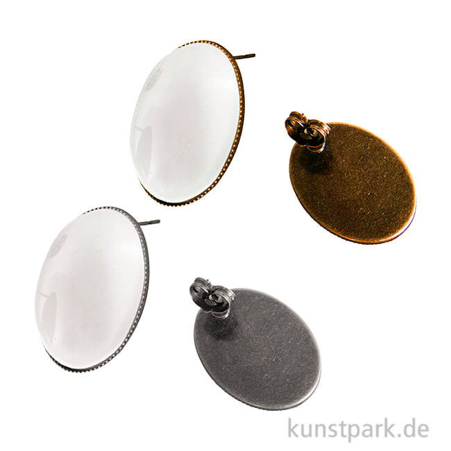 Ohrstecker Vintage Collection - Oval, 1,8 x 2,5 cm