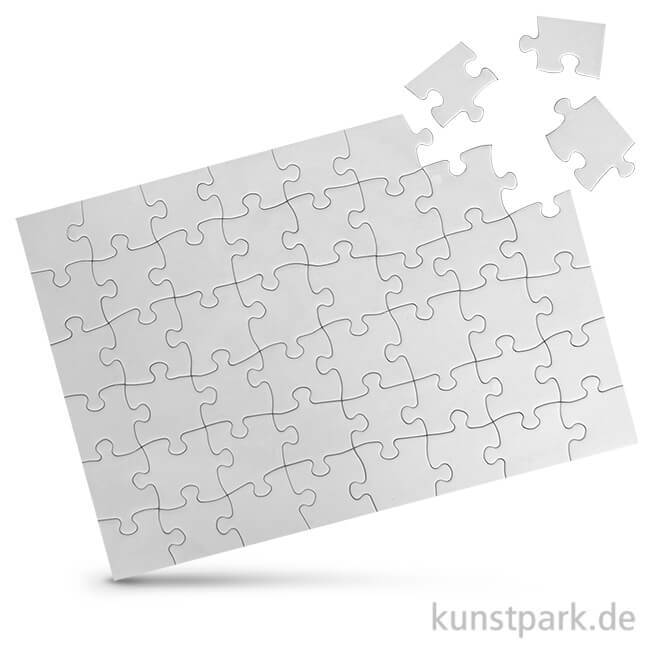 Puzzle aus starkem Karton, DIN A4 - blanko weiß