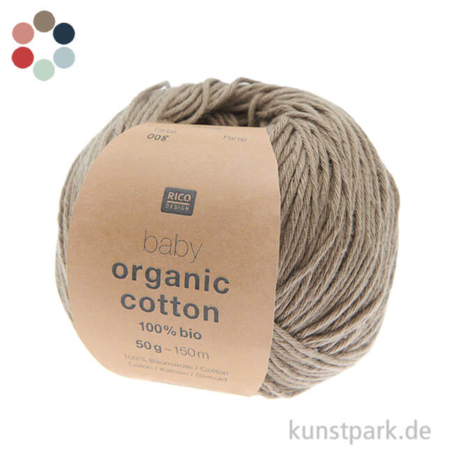 Rico Wolle - Baby Organic Cotton, 100% Baumwolle, 50g, 150m