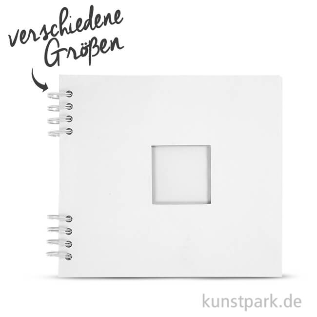 Scrapbook-Album weiß, spiralgebunden, 20 Blatt, 250 g