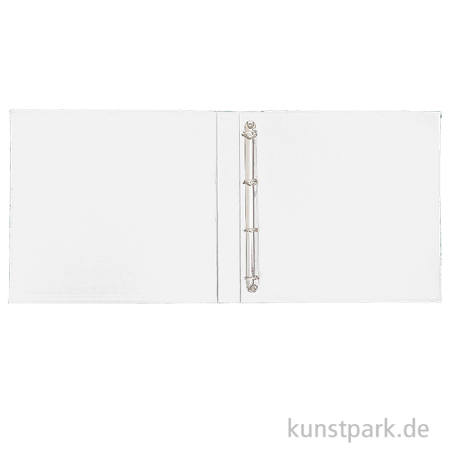 Scrapbook Ringbuch aus Karton - Weiß, 31x32,5cm, 4-Ring Mechanismus