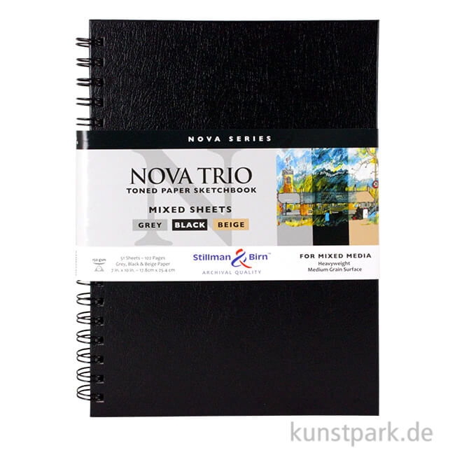 Stillman & Birn Skizzenbuch NOVA Trio Spiral, 51 Blatt, 150g