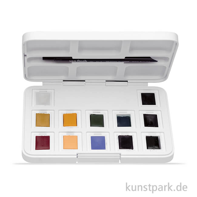 Talens VAN GOGH Aquarell Pocket Box Gedeckte Farben mit 12 halben Näpfen