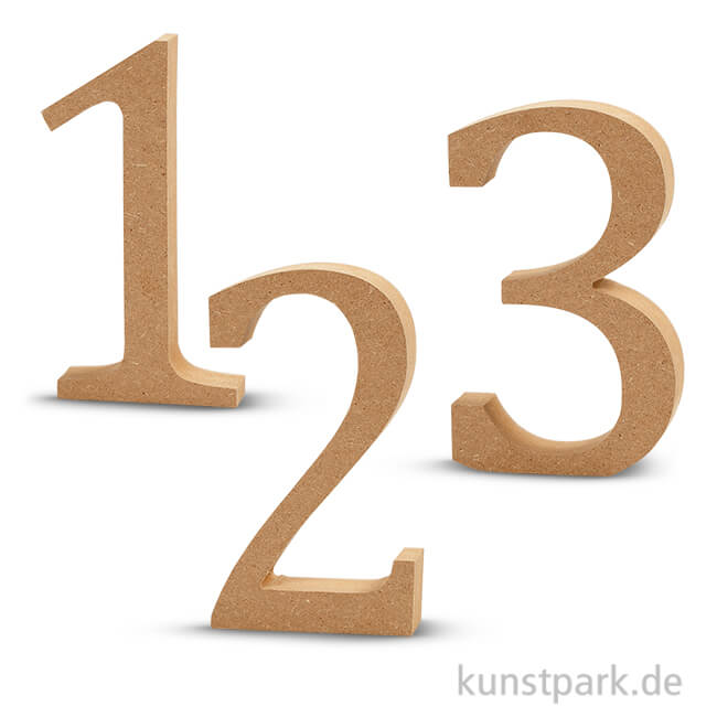 Zahlen aus Holz, 13 cm
