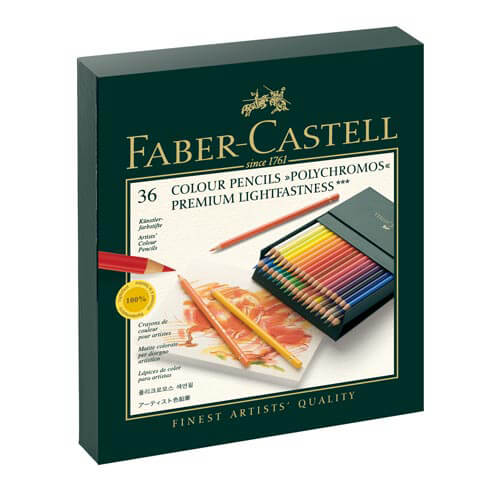 Faber-Castell POLYCHROMOS, 36 Stifte in Atelierbox