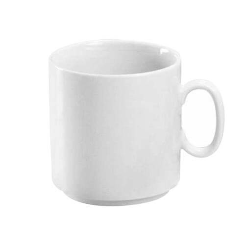 KREUL Tasse groß, weißes Porzellan