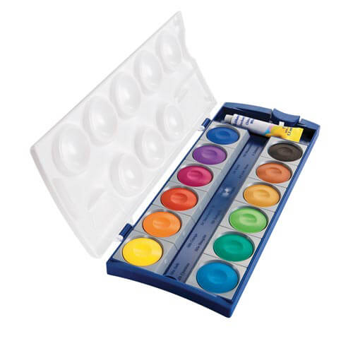 Pelikan Deckfarbkasten mit 12 Farben und Deckweiß