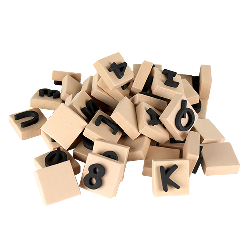 Schaumstoff-Stempel - Buchstaben & Zahlen, 3x3 cm, 41 Stück sortiert