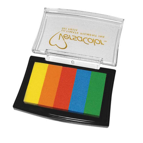 Stempelkissen Versacolor - Regenbogen, 5 Farben sortiert
